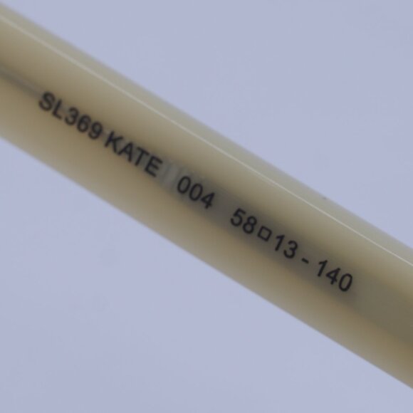 Saint Laurent SL369 KATE 004 Sunglasses Ivory Cat Eye Frame, Grey Lenses - Picture 5 of 10